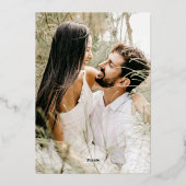 Invitation En Aluminium Photo moderne et Mariage de recouvrement noir (Verso)