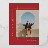 Invitation En Aluminium Photo moderne pour diplômés (Recto)