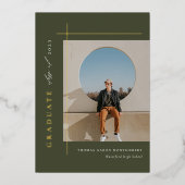 Invitation En Aluminium Photo moderne pour diplômés (Recto)