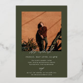 Invitation En Aluminium Photo moderne pour diplômés (Verso)