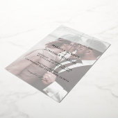 Invitation En Aluminium Photo Moderne Vertical 4 Mariage (Rotation)
