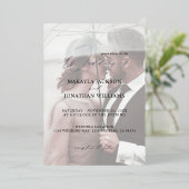 Invitation En Aluminium Photo Moderne Vertical 4 Mariage (Debout devant)