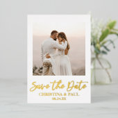 Invitation En Aluminium Photo Personnalisée Mariage Photo Enregistrer La D (Debout devant)