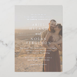 Invitation En Aluminium Photo propre Mariage moderne