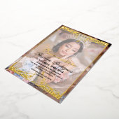 Invitation En Aluminium Photo Quinceañera Bohemian Real Gold Foil (Rotation)