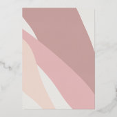 Invitation En Aluminium Photo Rose Abstrait moderne Blush (Verso)