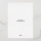 Invitation En Aluminium Photo Script Enregistrez la Date (Verso)