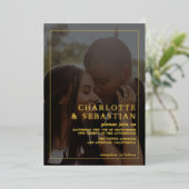 Invitation En Aluminium Photo S'il vous plaît Rejoignez-nous Mariage Perso (Debout devant)