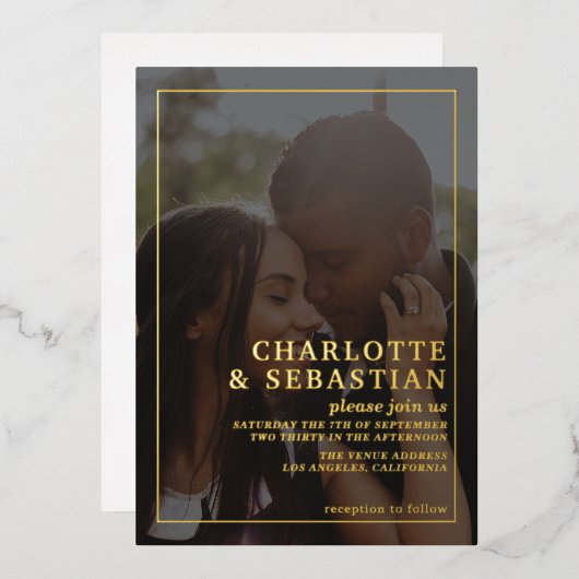 Invitation En Aluminium Photo S'il vous plaît Rejoignez-nous Mariage Perso (Recto/Verso)