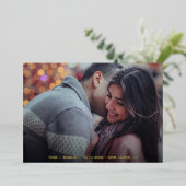 Invitation En Aluminium Photo simple Mariage moderne Enregistrer la date (Debout devant)