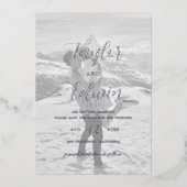 Invitation En Aluminium Photo Simple Mariage Moderne Enregistrer La Date A (Recto)