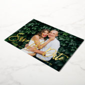 Invitation En Aluminium Photo Whimsical Modern Calligraphy Enregistrer la  (Rotation)
