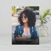 Invitation En Aluminium Photographie et écriture manuscrite Typographie Pa (Debout devant)