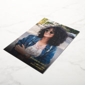 Invitation En Aluminium Photographie et écriture manuscrite Typographie Pa (Rotation)