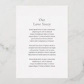 Invitation En Aluminium Photographie noir et blanc élégant Mariage moderne (Verso)