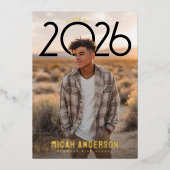 Invitation En Aluminium PhotoPop Modern Graduation  (Recto)