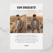 Invitation En Aluminium PhotoPop Modern Graduation  (Verso)