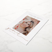 Invitation En Aluminium Photos Scriptées Diplôme Photo (Rotation)