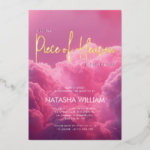 Invitation En Aluminium Piece of Heaven est en chemin Dreamy Magical