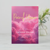 Invitation En Aluminium Piece of Heaven est en chemin Dreamy Magical (Debout devant)