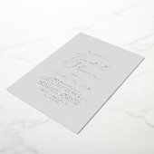 Invitation En Aluminium Pile argenté délicate | Fête des mariées grise (Rotation)