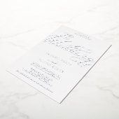 Invitation En Aluminium Pile argenté délicate | Mariage du réveillon du No (Rotation)