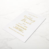 Invitation En Aluminium Pile d'or délicate | Dîner Mariage Calligraphie (Rotation)