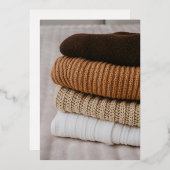 Invitation En Aluminium Pile douillette de Sweaters d'hiver chauds (Recto/Verso)