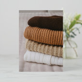 Invitation En Aluminium Pile douillette de Sweaters d'hiver chauds (Debout devant)