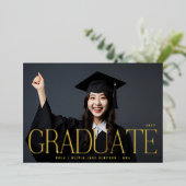 Invitation En Aluminium Pile photo Grad modifiable (Debout devant)