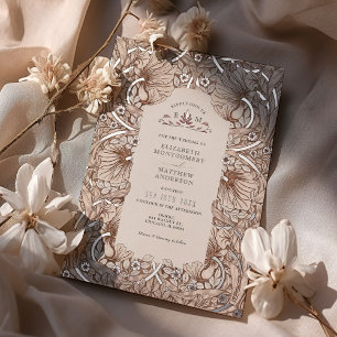 Invitation En Aluminium Pimpernel Morris Terracotta Argent Vieilli