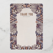 Invitation En Aluminium Pimpernels Victoriens Morris Merci Mariage (Recto)