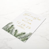 Invitation En Aluminium Pin Rustique Verdure Noël Sauvez La Date (Rotation)