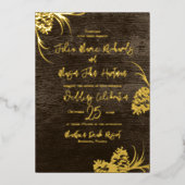 Invitation En Aluminium Pinecones et Barne Wood (Recto)