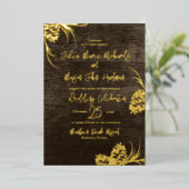 Invitation En Aluminium Pinecones et Barne Wood (Debout devant)