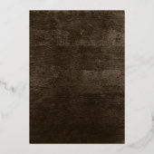 Invitation En Aluminium Pinecones et Barne Wood (Verso)