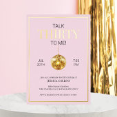 Invitation En Aluminium Pink and Gold Talk Trente à moi 30e anniversaire