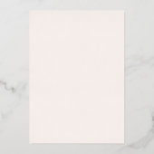 Invitation En Aluminium Pink bow crème fille Baptême or rose (Verso)