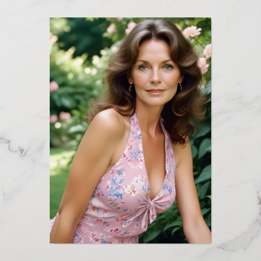 Invitation En Aluminium Pink Charming Ancient Cityscape Oval Translucent (Verso)