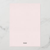 Invitation En Aluminium Pink gold floral luxury birthday (Verso)