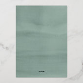 Invitation En Aluminium Pins d'aquarelle fêtes de Noël (Verso)