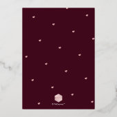 Invitation En Aluminium PixDezines DIY couleur arche bordeaux Save The Dat (Verso)