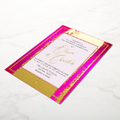 Invitation En Aluminium PixDezines Double Bonheur Hot rose n Real (Rotation)