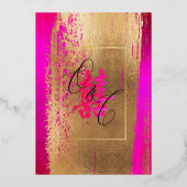 Invitation En Aluminium PixDezines Double Bonheur Hot rose n Real (Verso)