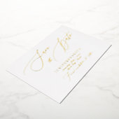 Invitation En Aluminium PixDezines Elegant Luxe Calligraphie Enregistrer l (Rotation)