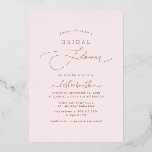 Invitation En Aluminium PixDezines Elegant Luxe Calligraphy Fête des marié (Recto)