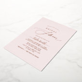 Invitation En Aluminium PixDezines Elegant Luxe Calligraphy Fête des marié (Rotation)