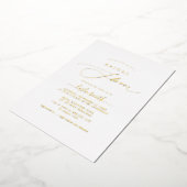 Invitation En Aluminium PixDezines Elegant Luxe Calligraphy Fête des marié (Rotation)