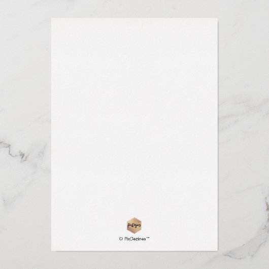 Invitation En Aluminium PixDezines Elegant Luxe Calligraphy Fête des marié (Verso)