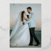 Invitation En Aluminium PixDezines Gold Foil Luxe Calligraphie Numéro de t (Verso)